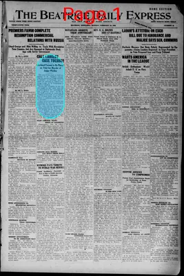 Page thumbnail for The Beatrice Daily Express