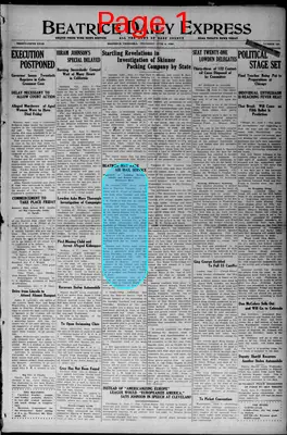 Page thumbnail for The Beatrice Daily Express
