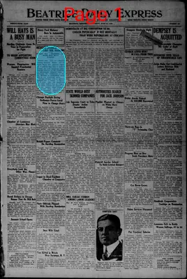 Page thumbnail for The Beatrice Daily Express