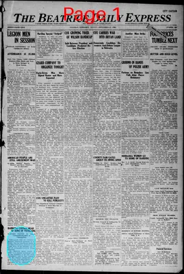 Page thumbnail for The Beatrice Daily Express