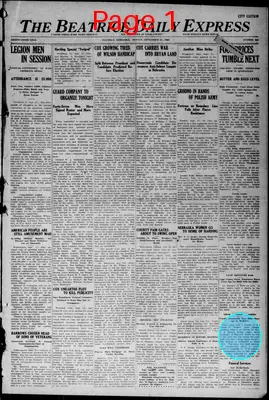 Page thumbnail for The Beatrice Daily Express