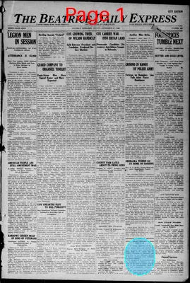 Page thumbnail for The Beatrice Daily Express