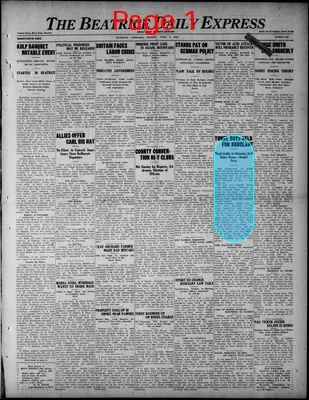 Page thumbnail for The Beatrice Daily Express