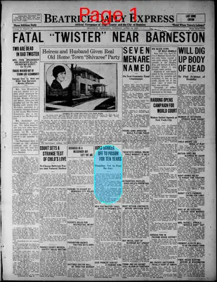 Page thumbnail for The Beatrice Daily Express