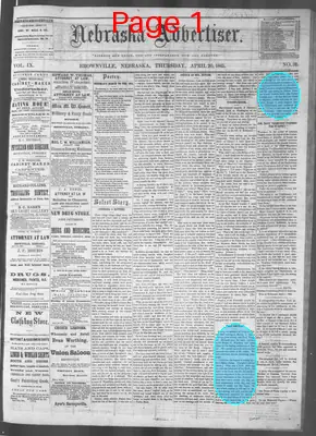Page thumbnail for Nebraska Advertiser