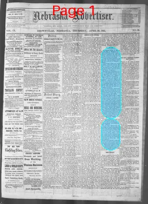 Page thumbnail for Nebraska Advertiser
