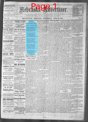 Page thumbnail for Nebraska Advertiser