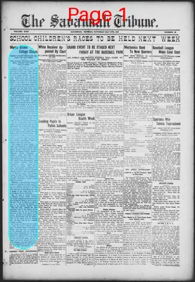 Page thumbnail for The Savannah Tribune
