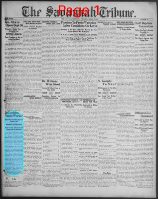 Page thumbnail for The Savannah Tribune