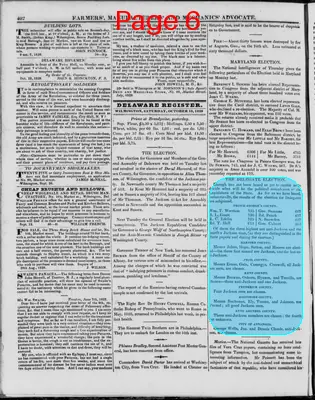 Page thumbnail for The Delaware Register, Or, Farmers', Manufacturers' & Mechanics' Advocate