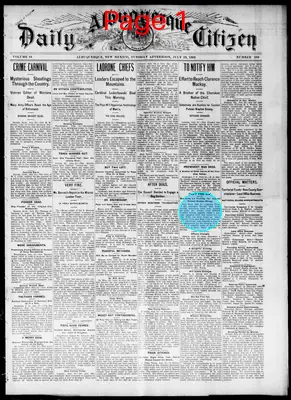 Page thumbnail for Albuquerque Daily Citizen