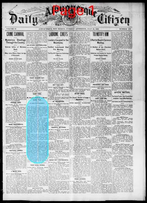 Page thumbnail for Albuquerque Daily Citizen