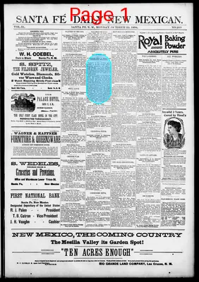 Page thumbnail for Santa Fe Daily New Mexican