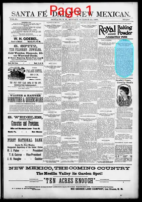 Page thumbnail for Santa Fe Daily New Mexican