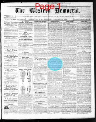Page thumbnail for The Western Democrat
