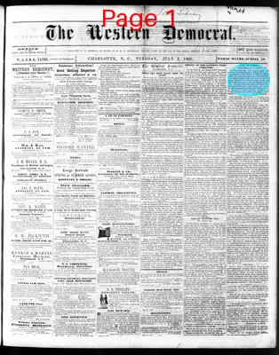 Page thumbnail for The Western Democrat