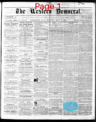Page thumbnail for The Western Democrat