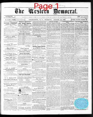 Page thumbnail for The Western Democrat