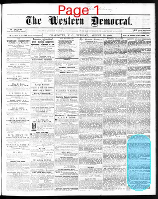 Page thumbnail for The Western Democrat
