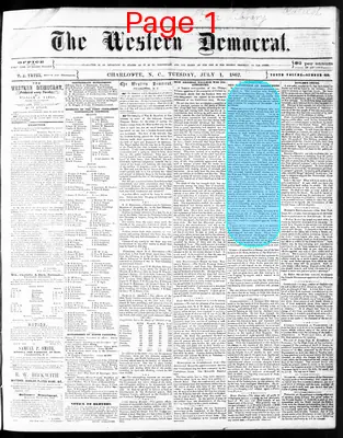 Page thumbnail for The Western Democrat