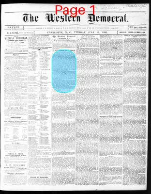 Page thumbnail for The Western Democrat