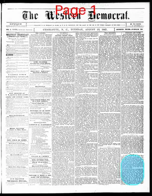 Page thumbnail for The Western Democrat