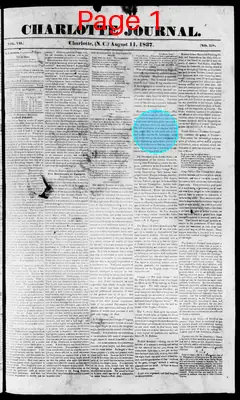 Page thumbnail for The Charlotte Journal