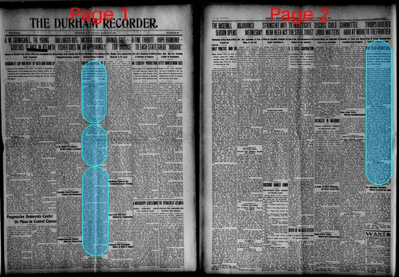 Page thumbnail for The Durham Recorder