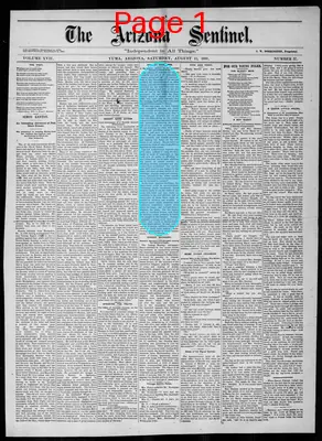 Page thumbnail for The Arizona Sentinel