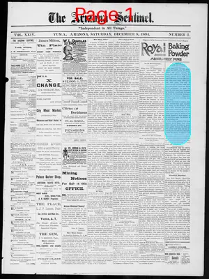 Page thumbnail for The Arizona Sentinel