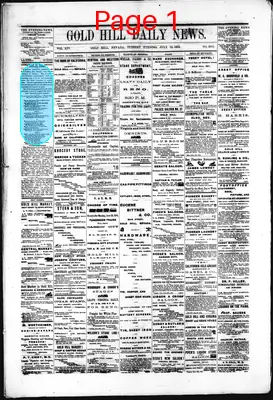 Page thumbnail for Gold Hill Daily News