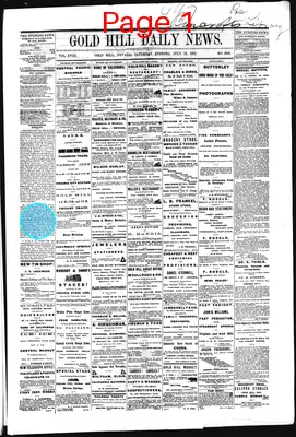Page thumbnail for Gold Hill Daily News