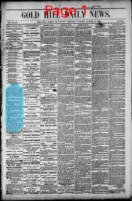 Page thumbnail for Gold Hill Daily News