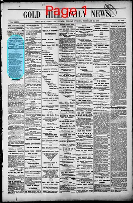 Page thumbnail for Gold Hill Daily News