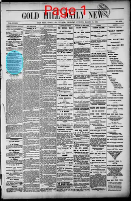 Page thumbnail for Gold Hill Daily News