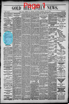 Page thumbnail for Gold Hill Daily News