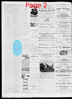Page thumbnail for The Waco Daily Examiner