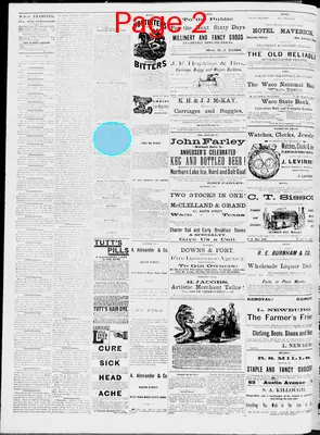 Page thumbnail for The Waco Daily Examiner