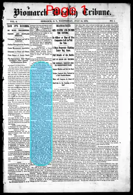 Page thumbnail for Bismarck Weekly Tribune
