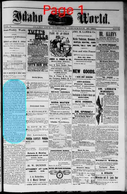 Page thumbnail for Idaho Semi Weekly World