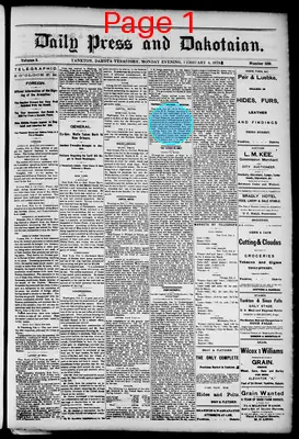 Page thumbnail for Daily Press And Dakotaian