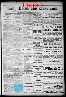 Page thumbnail for Daily Press And Dakotaian
