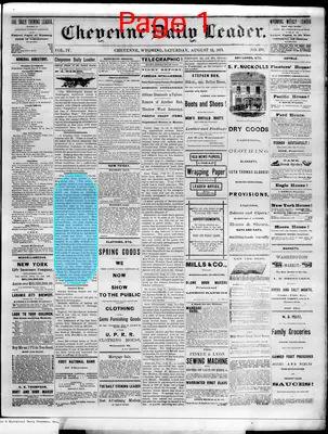 Page thumbnail for The Cheyenne Daily Leader
