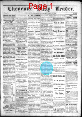 Page thumbnail for The Cheyenne Daily Leader