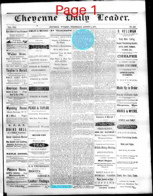 Page thumbnail for The Cheyenne Daily Leader