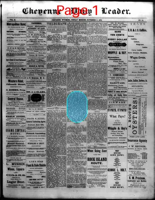 Page thumbnail for The Cheyenne Daily Leader