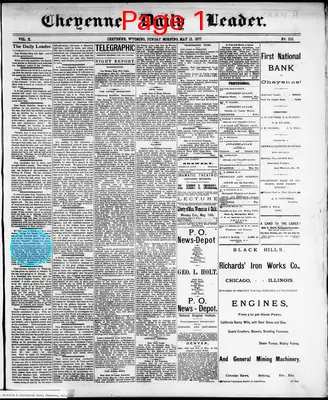 Page thumbnail for The Cheyenne Daily Leader