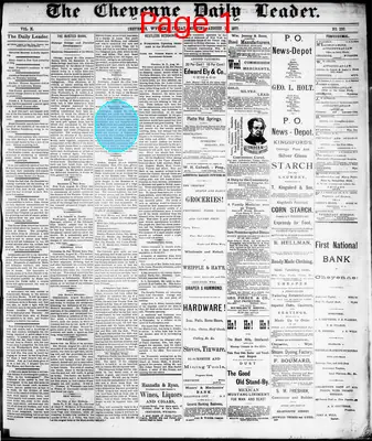 Page thumbnail for The Cheyenne Daily Leader