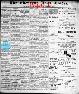 Page thumbnail for The Cheyenne Daily Leader