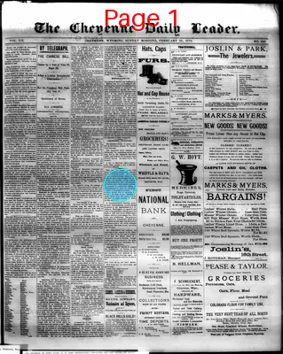 Page thumbnail for The Cheyenne Daily Leader